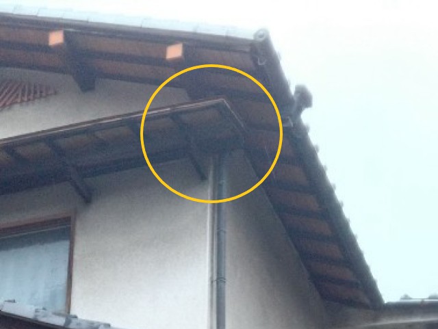 呼び樋　脱落箇所